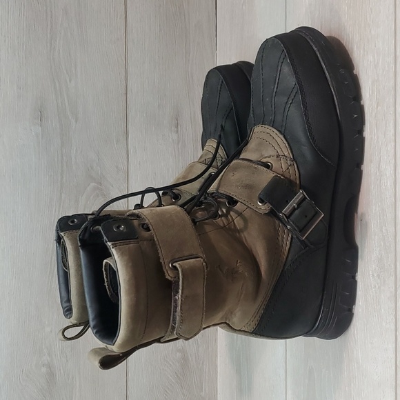 Polo by Ralph Lauren Mens Varick Leather High Top military boots shoes sz 10.5D - Picture 2 of 13